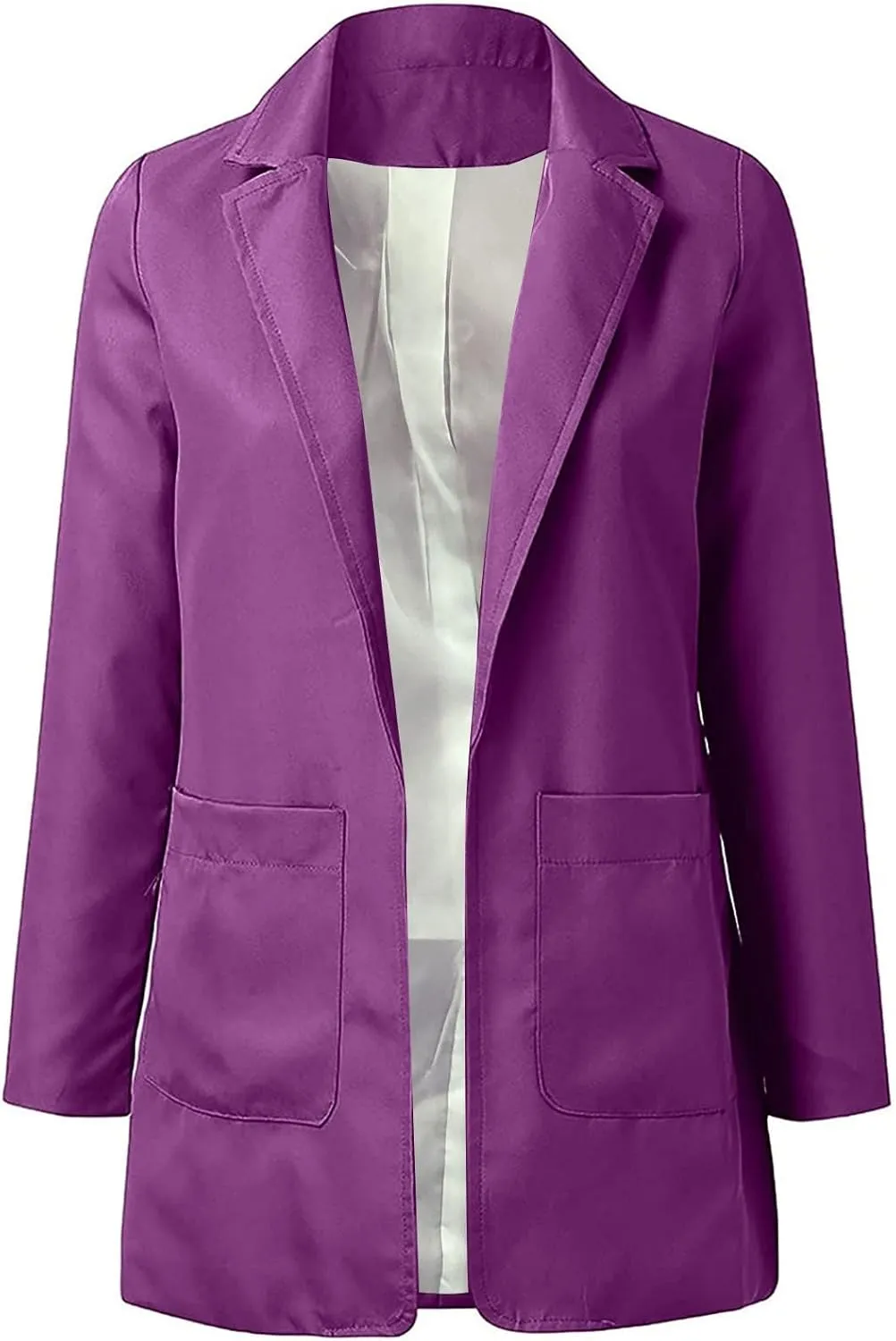 Blazer Jackets for Women Work Office Suit Coats Slim Open Front Cardigan Lapel Collar Long Sleeve Outerwear