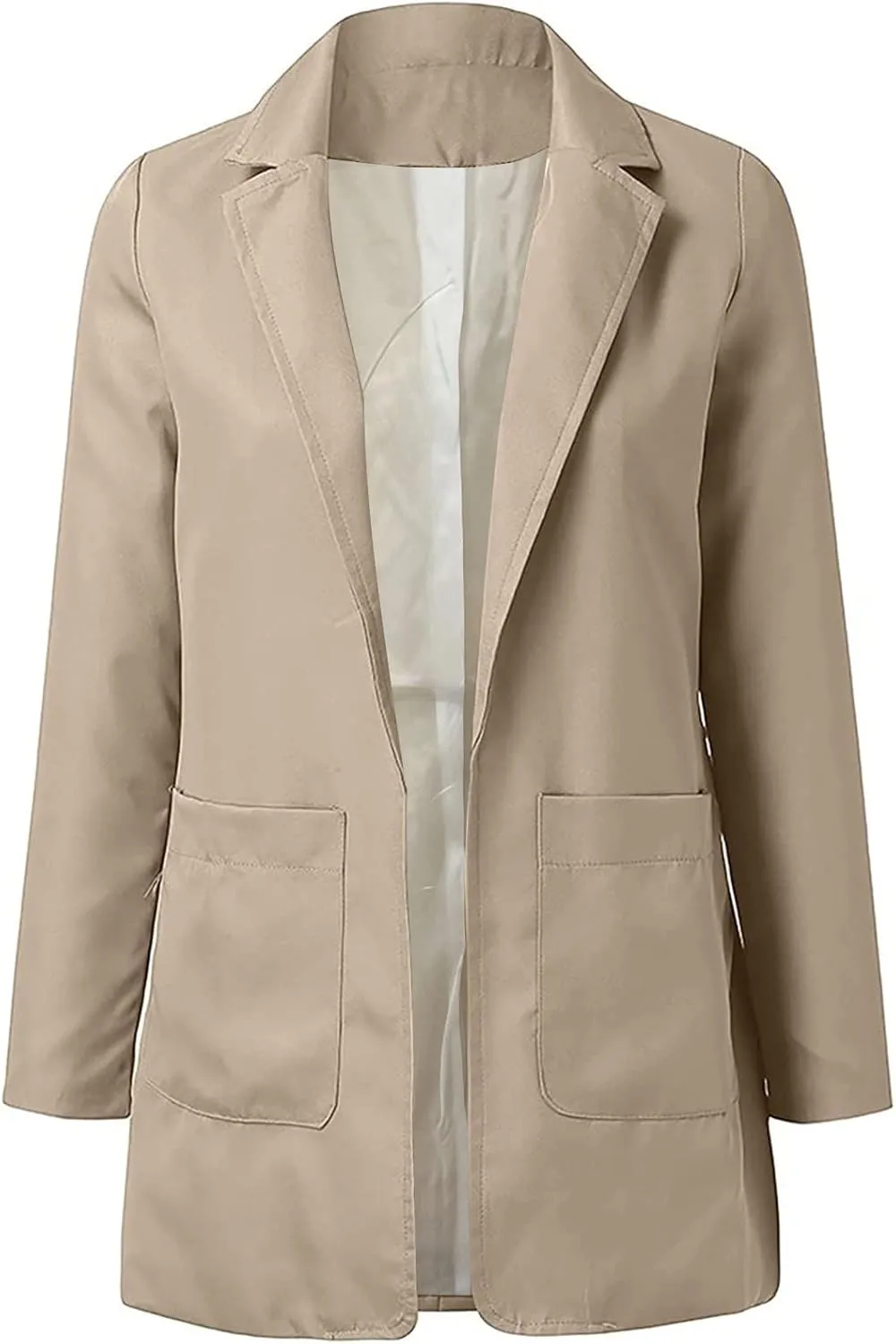 Blazer Jackets for Women Work Office Suit Coats Slim Open Front Cardigan Lapel Collar Long Sleeve Outerwear