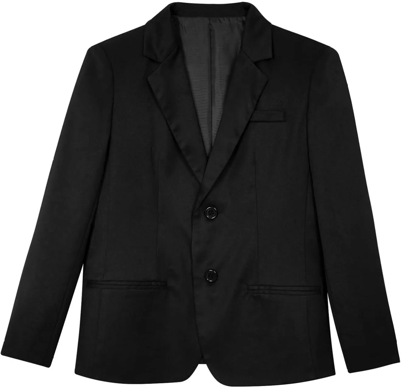 Boys Classic Fit Sport Blazer Long Sleeve Lapel Suit Jacket Single Breasted Outerwear Coat