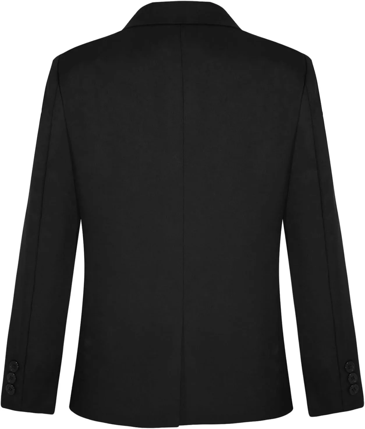 Boys Classic Fit Sport Blazer Long Sleeve Lapel Suit Jacket Single Breasted Outerwear Coat