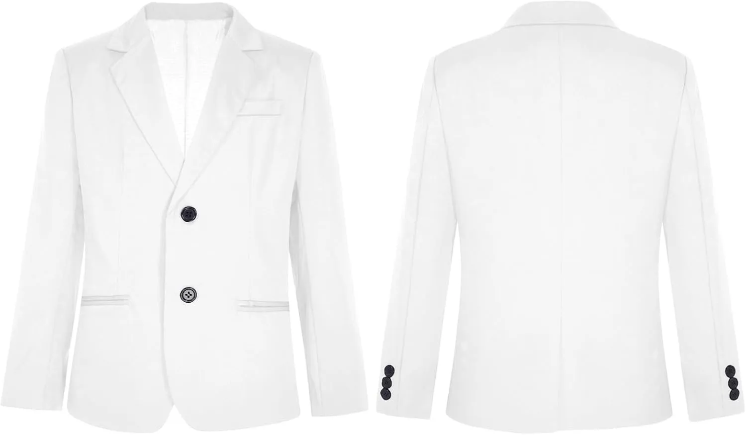 Boys Classic Fit Sport Blazer Long Sleeve Lapel Suit Jacket Single Breasted Outerwear Coat