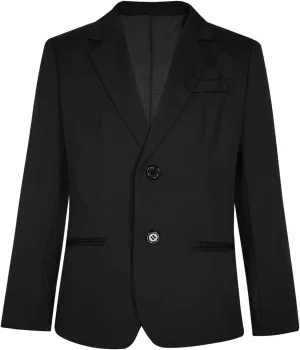 Boys Classic Fit Sport Blazer Long Sleeve Lapel Suit Jacket Single Breasted Outerwear Coat