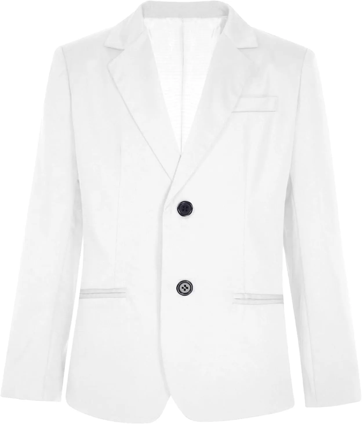 Boys Classic Fit Sport Blazer Long Sleeve Lapel Suit Jacket Single Breasted Outerwear Coat