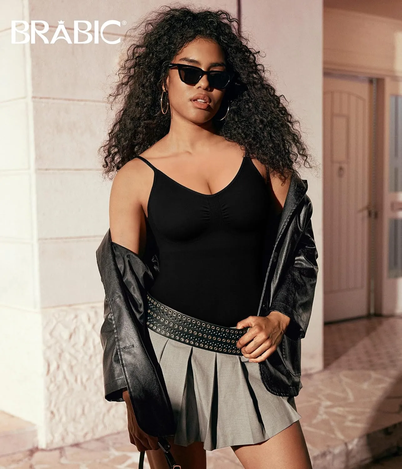 BRABIC Compression Camisole Tops for Women - Compression Tanks Shapewear Tummy Control Body Shaper V Neck Tank Top