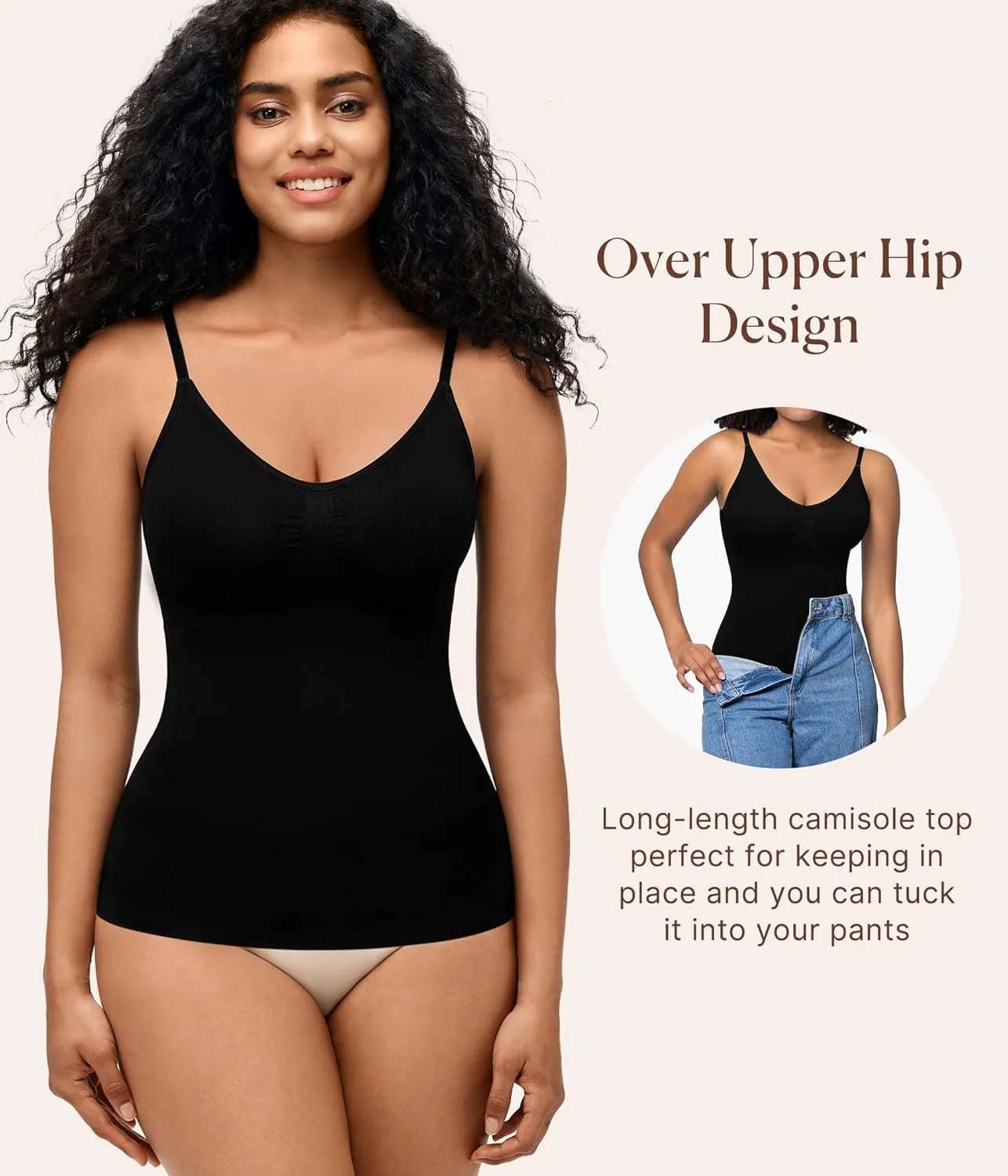 BRABIC Compression Camisole Tops for Women - Compression Tanks Shapewear Tummy Control Body Shaper V Neck Tank Top