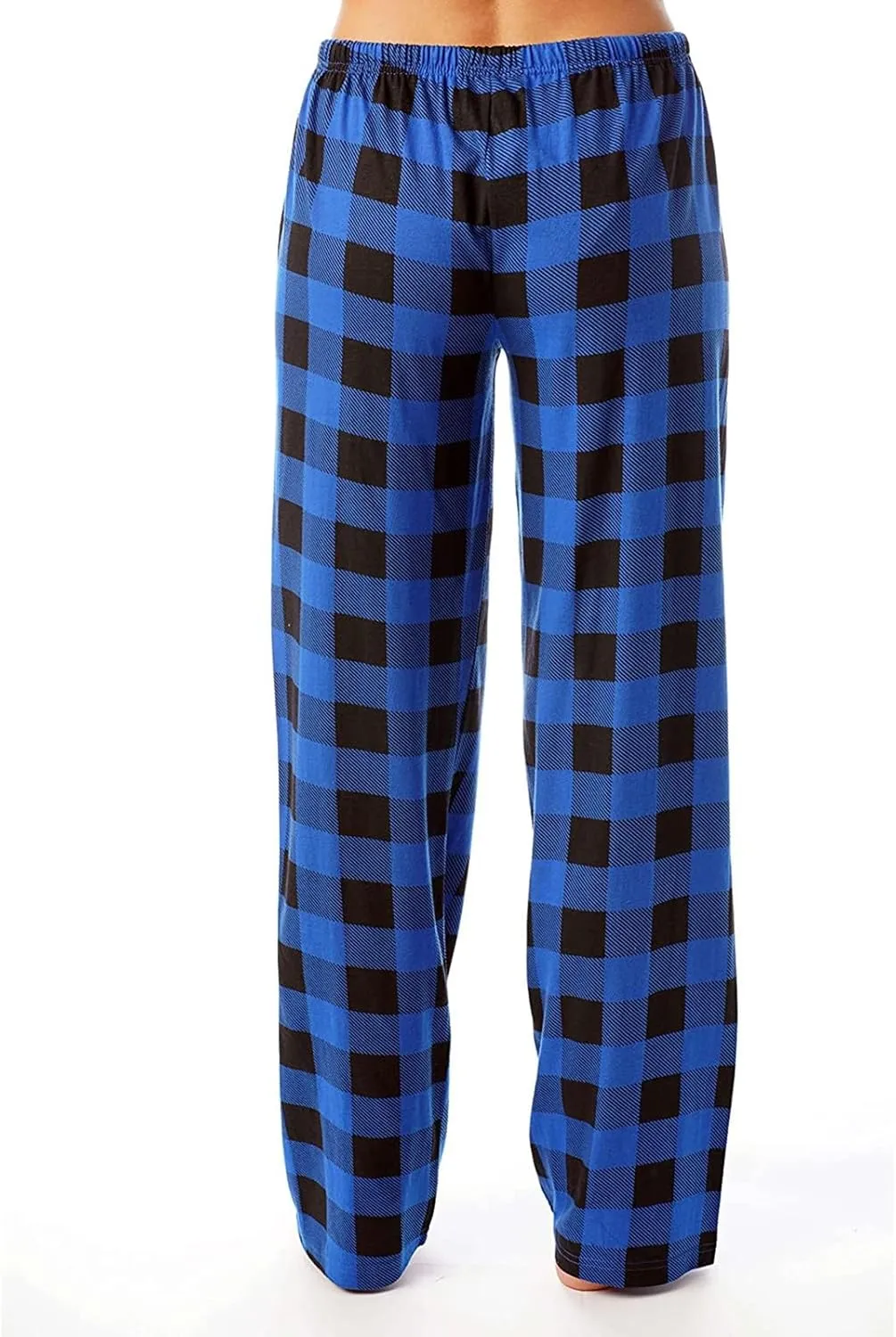 Buffalo Plaid Pajama Pants Women Soft Stretch Lightweight Lounge Pants Comfy Fit Drawstring Sleep Pants Trousers