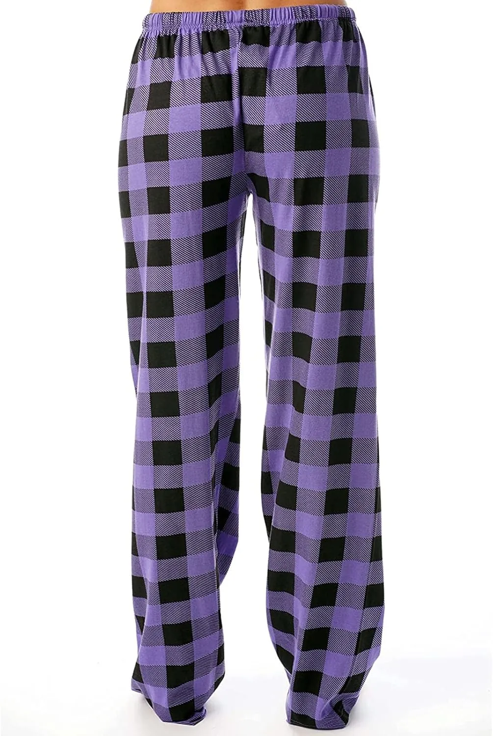 Buffalo Plaid Pajama Pants Women Soft Stretch Lightweight Lounge Pants Comfy Fit Drawstring Sleep Pants Trousers