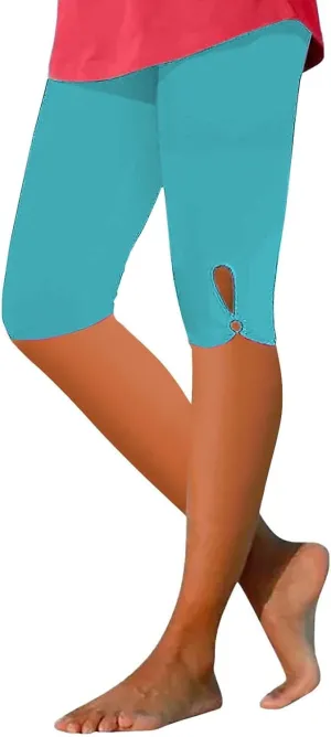 Capri Leggings for Women High Waist Cropped Yoga Pants Summer Casual Lightweight Soft Workout Lounge Capris