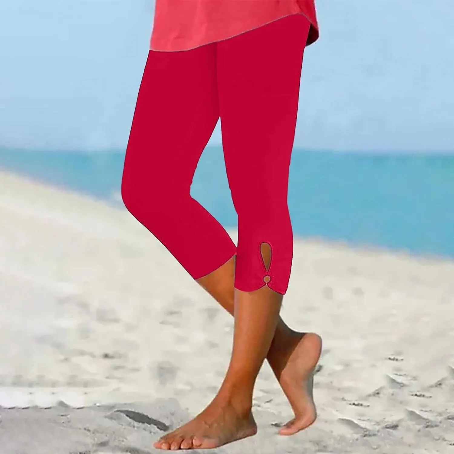 Capri Leggings for Women Trendy Casual Yoga Pants 2025 Summer Lightweight Soft Comfy Stretchy Workout Pants