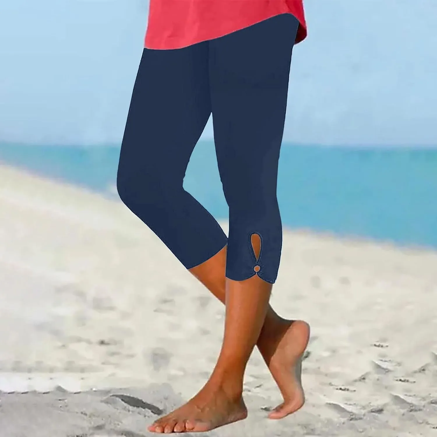 Capri Leggings for Women Trendy Casual Yoga Pants 2025 Summer Lightweight Soft Comfy Stretchy Workout Pants