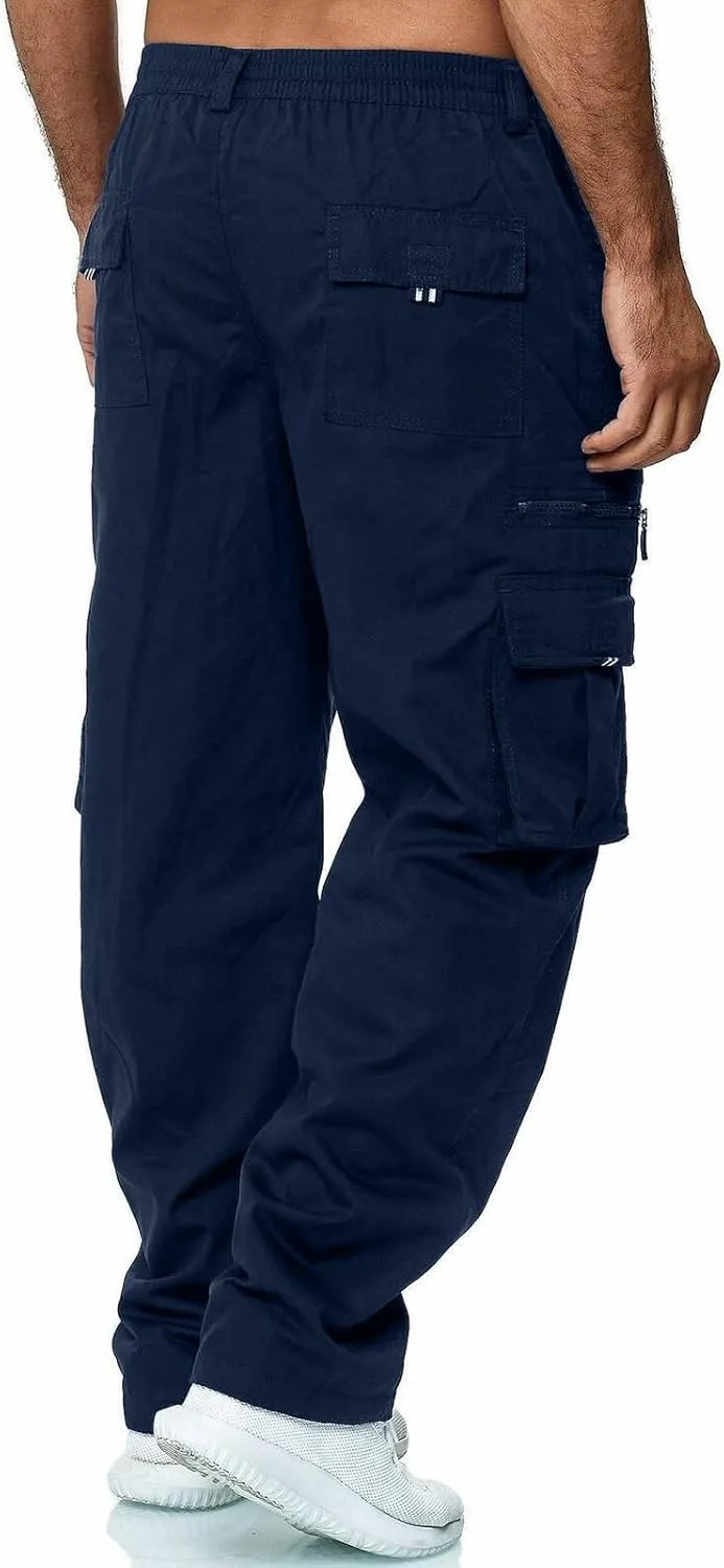 Cargo Pants for Men BaggyMens Cargo Sweatpants with PocketsLounge Pants Elastic WaistTrousersFashion