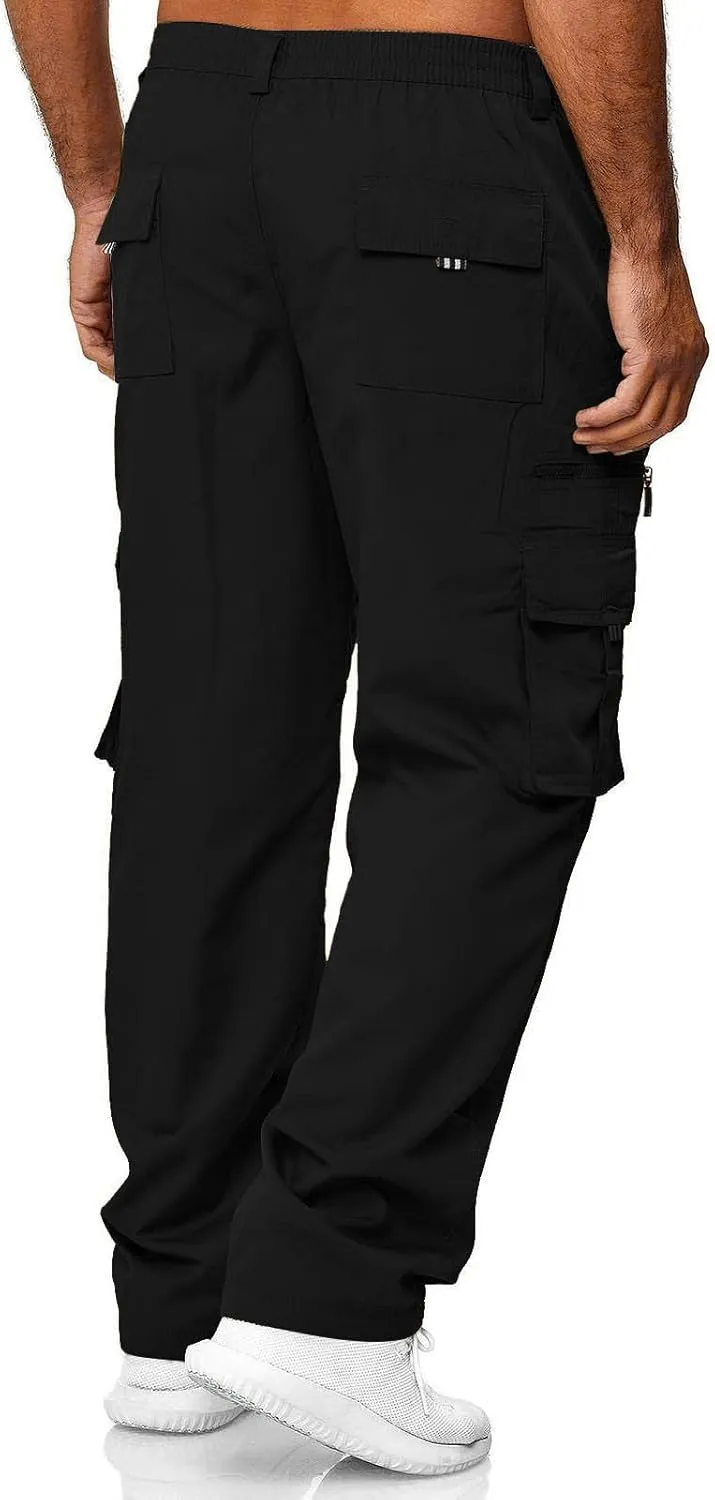 Cargo Pants for Men BaggyMens Cargo Sweatpants with PocketsLounge Pants Elastic WaistTrousersFashion