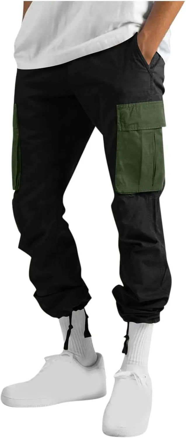 Cargo Pants for Men Casual Straight Leg Pants with Pockets Hiking Joggers Sweatpants Athletic Stretch Tactical Pants