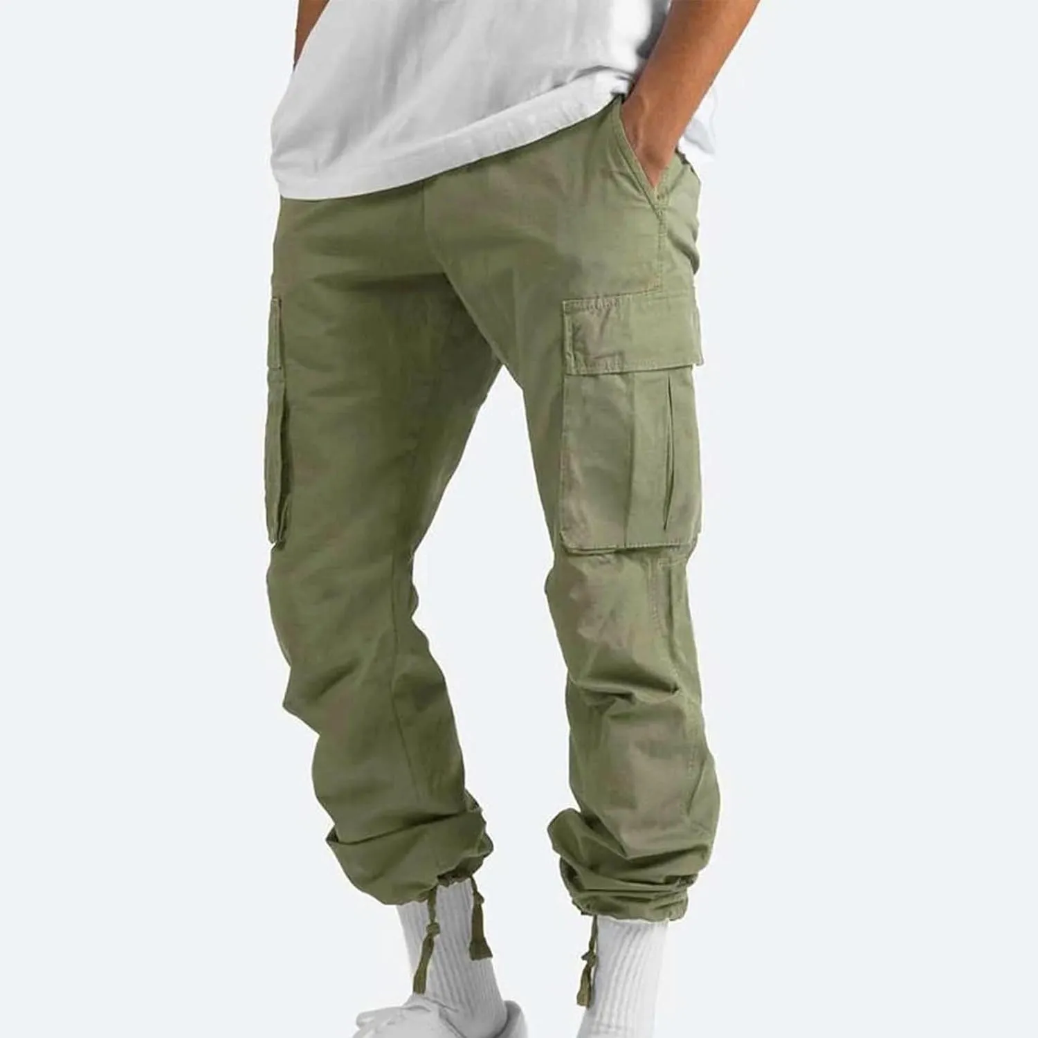 Cargo Pants for Men Casual Straight Leg Pants with Pockets Hiking Joggers Sweatpants Athletic Stretch Tactical Pants