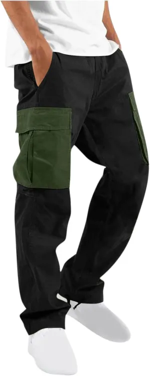 Cargo Pants for Men Casual Straight Leg Pants with Pockets Hiking Joggers Sweatpants Athletic Stretch Tactical Pants