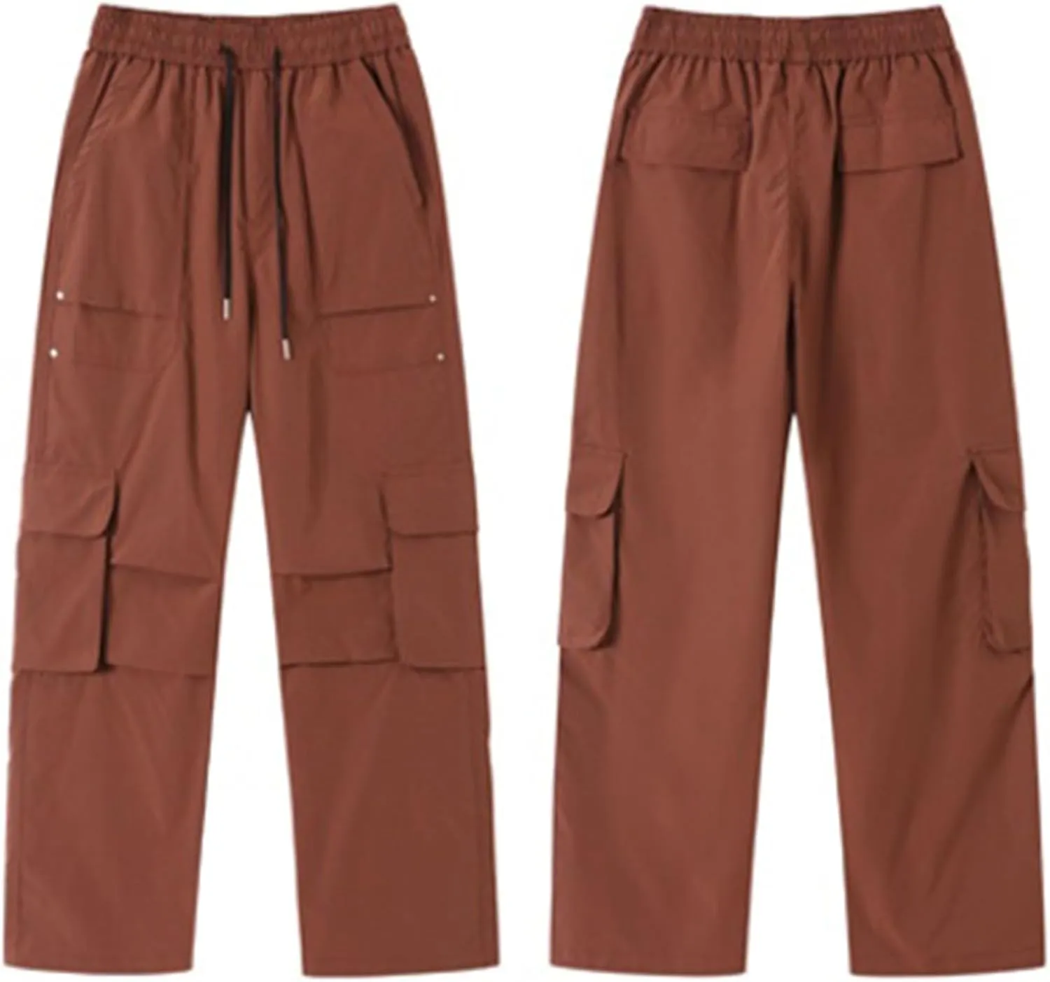 Cargo Pants Men Outdoor Stretch Overalls with Large Pockets Loose Soft Pants Rainproof Mens Big and Tall Cargo Pants