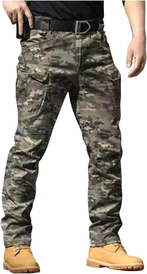 Cargo Pants Mens Lightweight Work Pants Waterproof Carpenter Pants with Multi Pocket Motorcycle Pants Tactical Gear