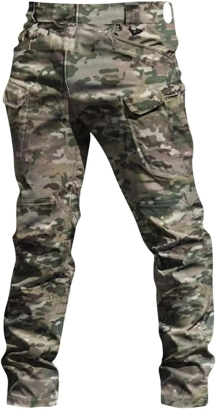 Cargo Pants Mens Lightweight Work Pants Waterproof Carpenter Pants with Multi Pocket Motorcycle Pants Tactical Gear