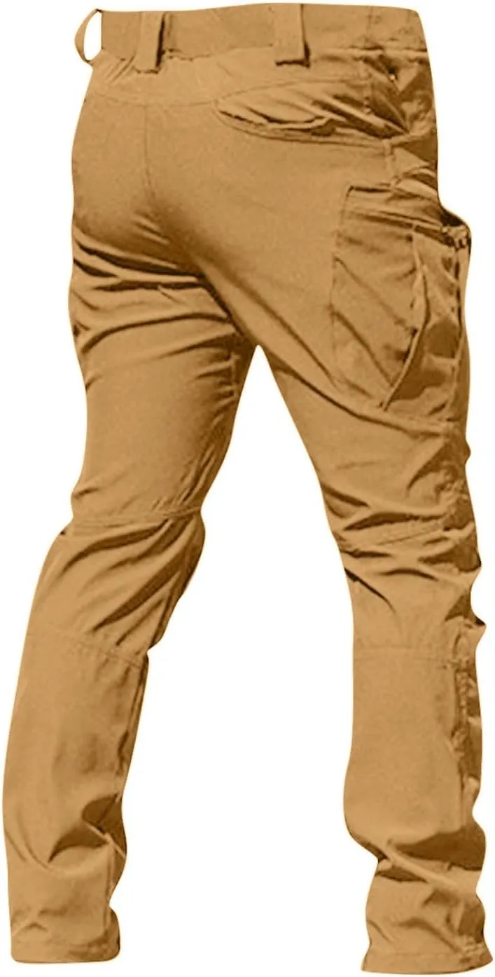 Cargo Work Pants for Men Stretch Flex Camo Tactical Pants Military Waterproof Lightweight Hiking Pants with Pockets