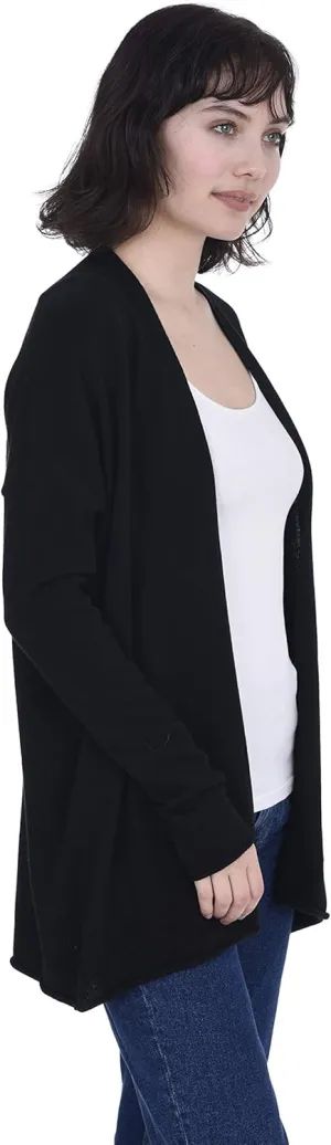 Cashmeren Lightweight Open Front Cardigan 100% Pure Cashmere Long Sleeve Sweater for Women