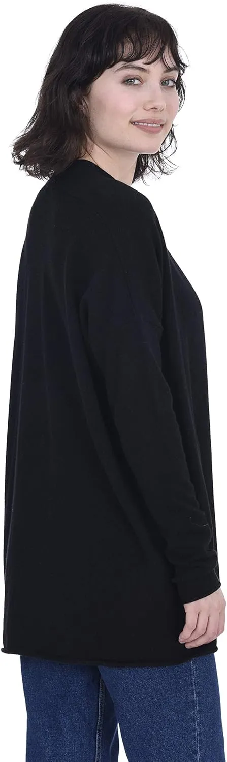 Cashmeren Lightweight Open Front Cardigan 100% Pure Cashmere Long Sleeve Sweater for Women