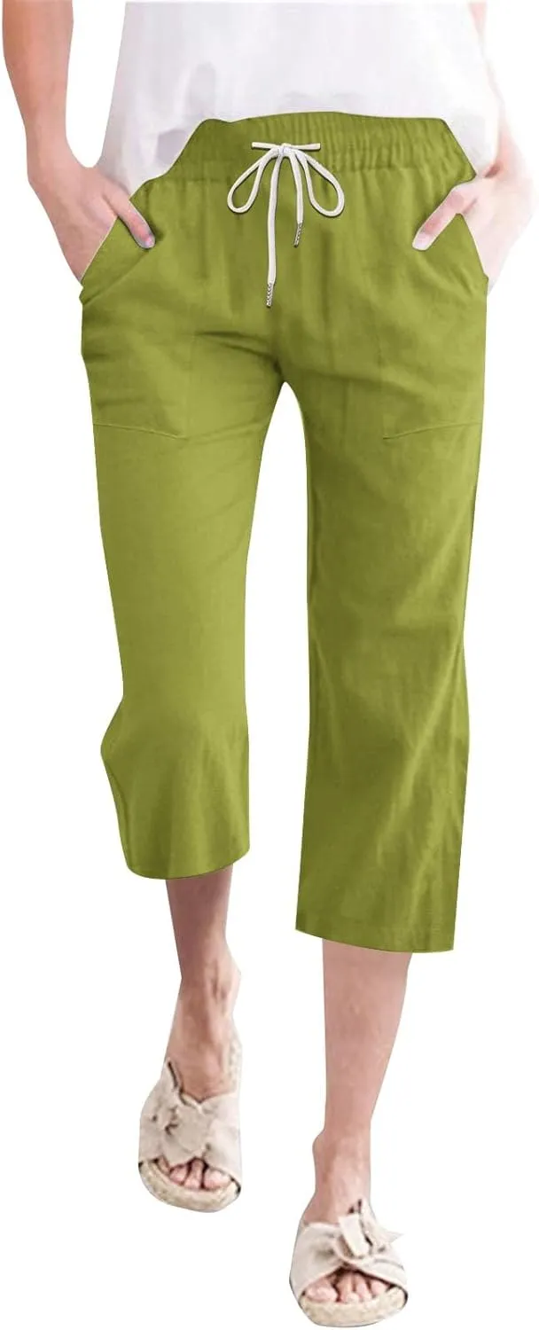 Comfortable Drawstring Pants for Women Elastic Waist Home Daily Wear Legging Office Work Regular Relax Casual Trouser
