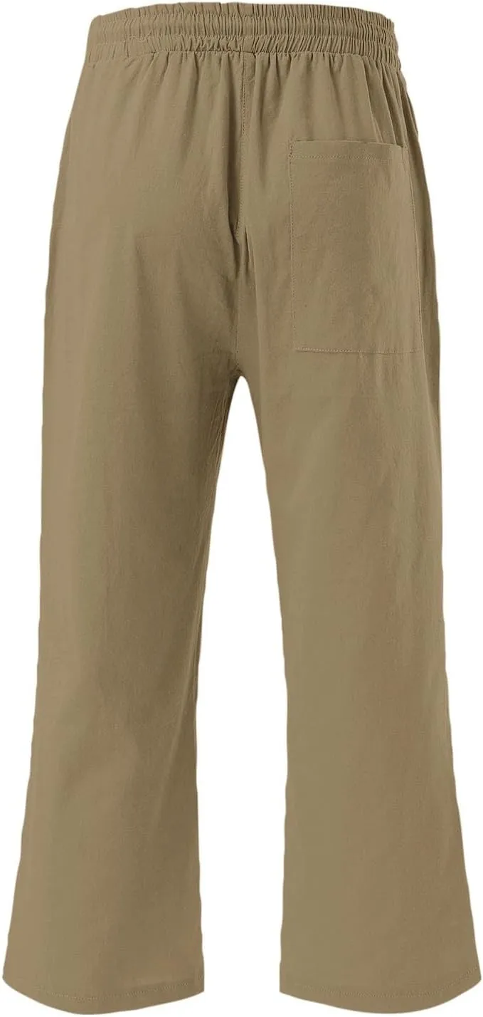 Comfortable Drawstring Pants for Women Elastic Waist Home Daily Wear Legging Office Work Regular Relax Casual Trouser