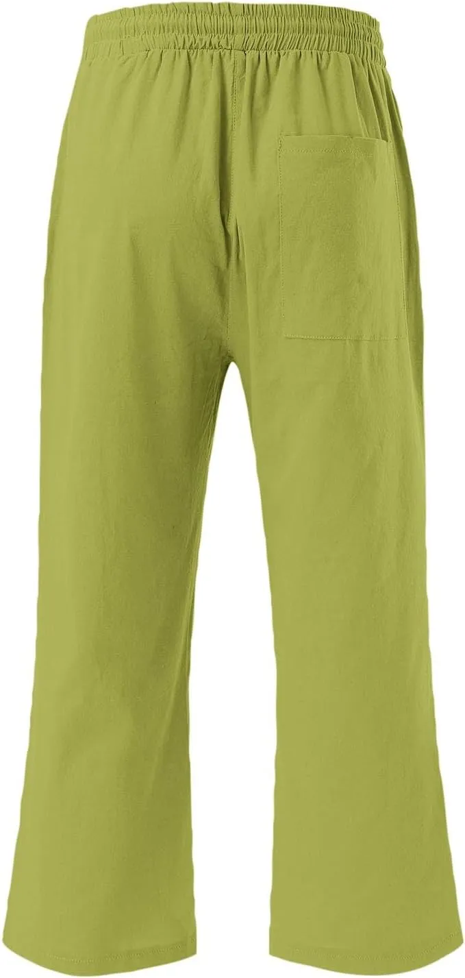 Comfortable Drawstring Pants for Women Elastic Waist Home Daily Wear Legging Office Work Regular Relax Casual Trouser