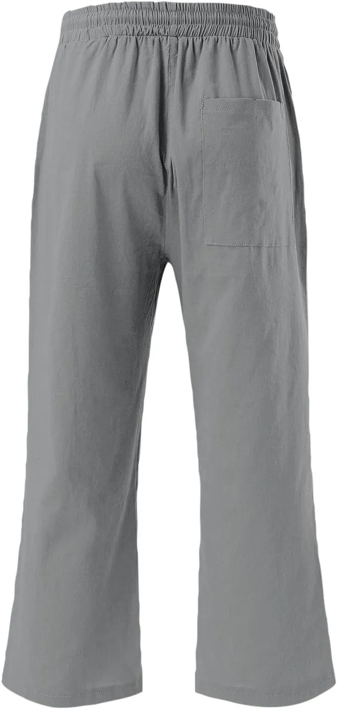 Comfortable Drawstring Pants for Women Elastic Waist Home Daily Wear Legging Office Work Regular Relax Casual Trouser