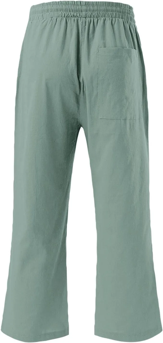 Comfortable Drawstring Pants for Women Elastic Waist Home Daily Wear Legging Office Work Regular Relax Casual Trouser