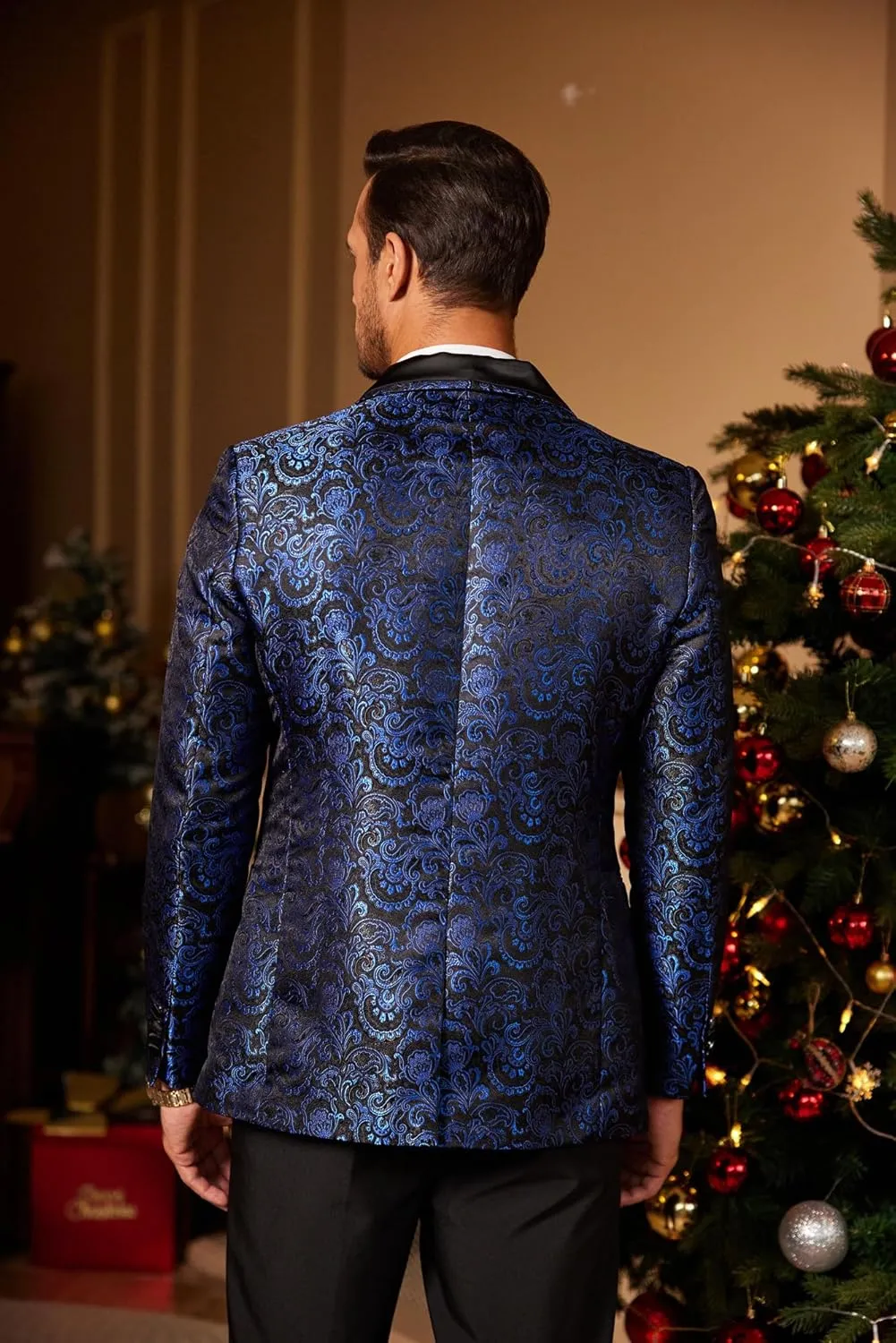 COOFANDY Men's Floral Tuxedo Suit Jacket Slim Fit Dinner Jacket Party Prom Wedding Blazer Jackets