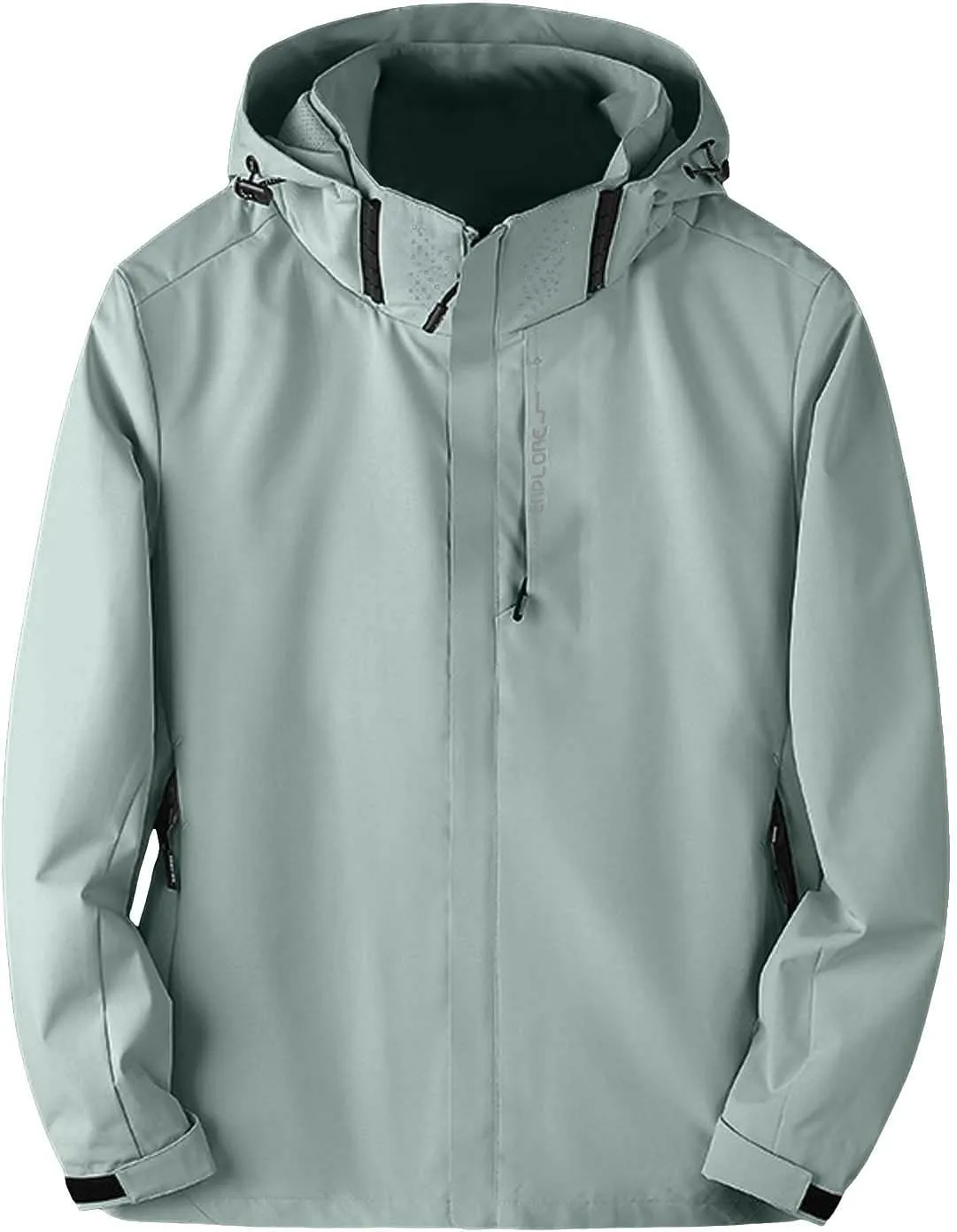 cooki Rain Coat Women with Hood Waterproof Windbreaker Lightweight Raincoats Travel Rain Jacket Breathable Trench Coat