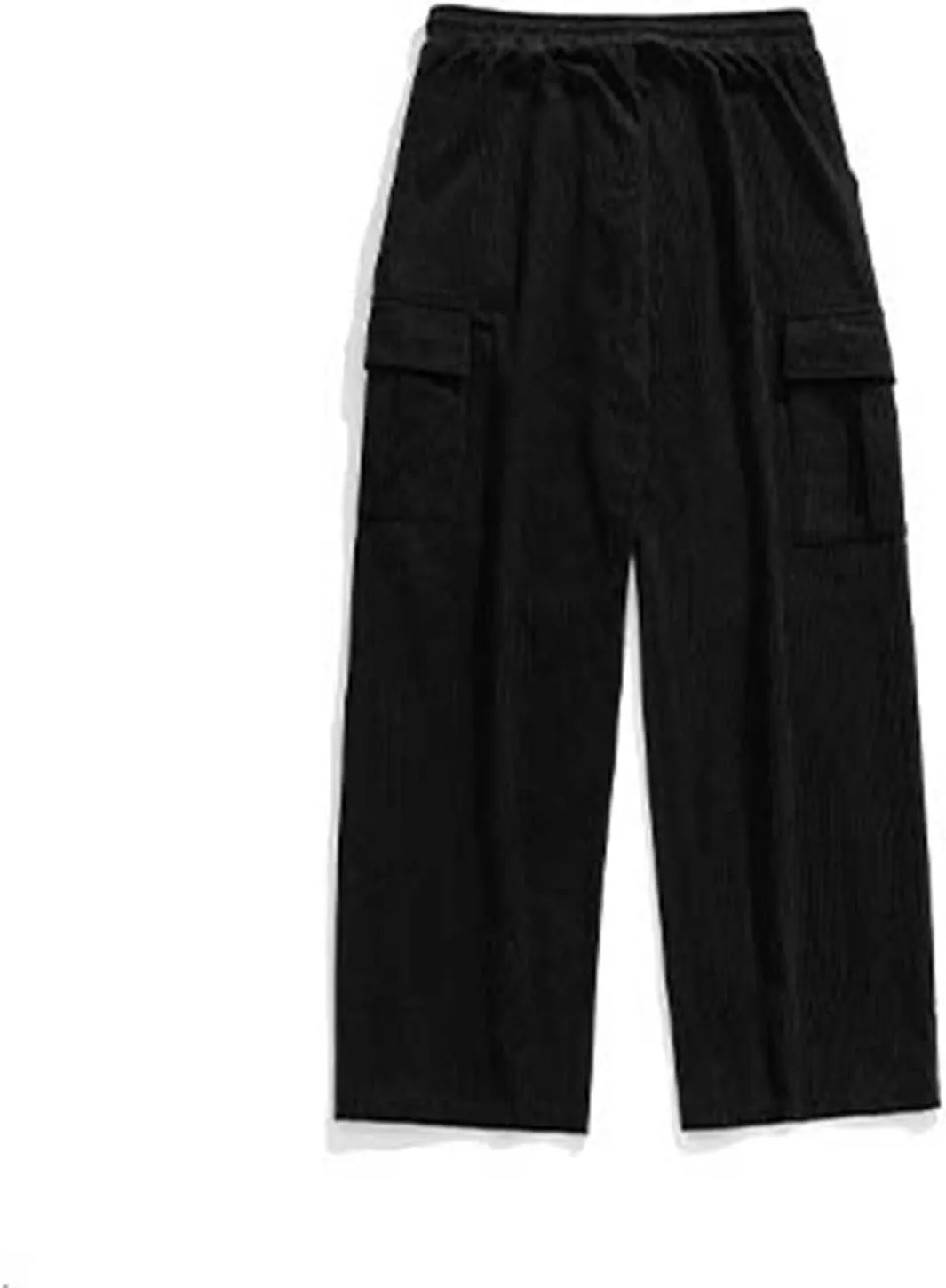 Corduroy Pants for Men, Men's Corduroy Pants Jogger Baggy Wide Leg Stretch Elastic Waist Drawstring Relax Fit Trousers