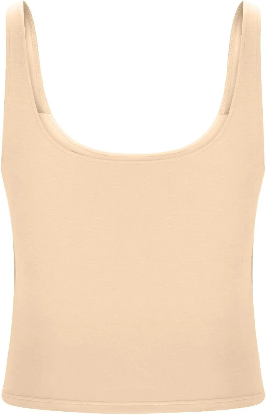 Cotton Tank Top with Built in Bra for Women Adjustable Strap Workout Camisole Yoga Shirts Layer Padded Bra Tank Tops