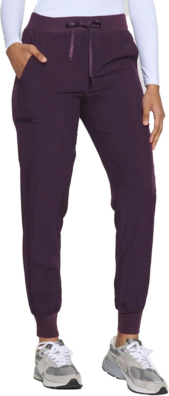 COZYFIT Womens Scrub Pants - Soft Stretch Yoga Style with 5 Pockets, Slim Fit Jogger Scrubs Pants for Women