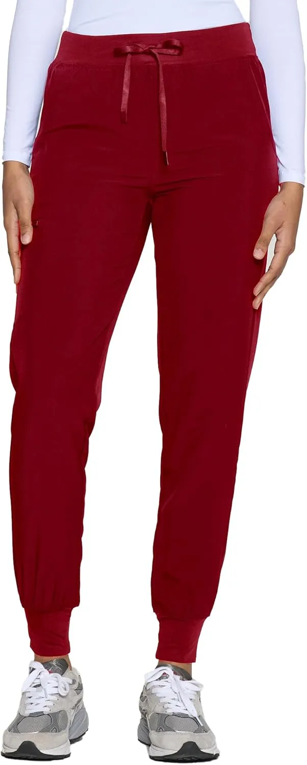COZYFIT Womens Scrub Pants - Soft Stretch Yoga Style with 5 Pockets, Slim Fit Jogger Scrubs Pants for Women