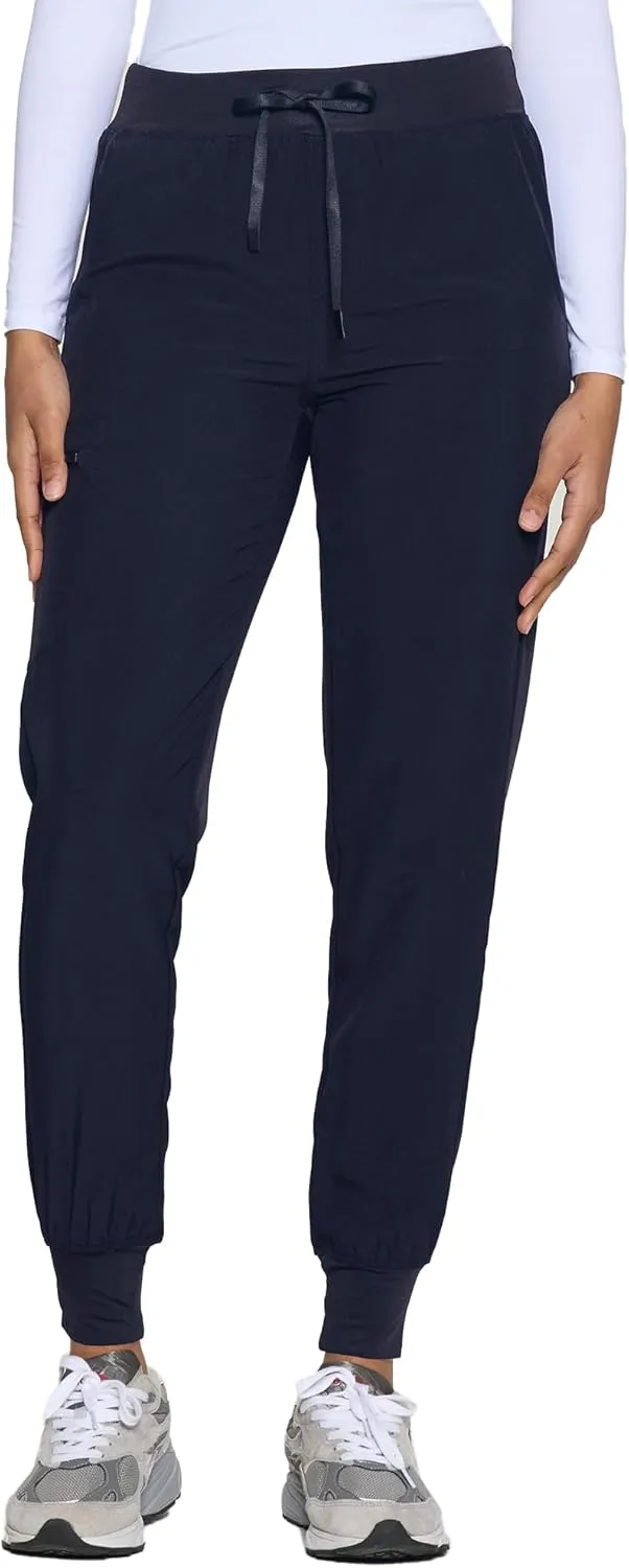 COZYFIT Womens Scrub Pants - Soft Stretch Yoga Style with 5 Pockets, Slim Fit Jogger Scrubs Pants for Women