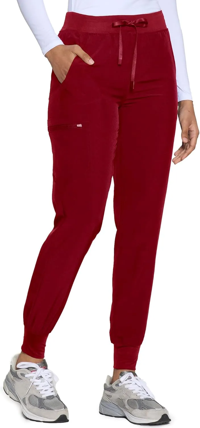 COZYFIT Womens Scrub Pants - Soft Stretch Yoga Style with 5 Pockets, Slim Fit Jogger Scrubs Pants for Women