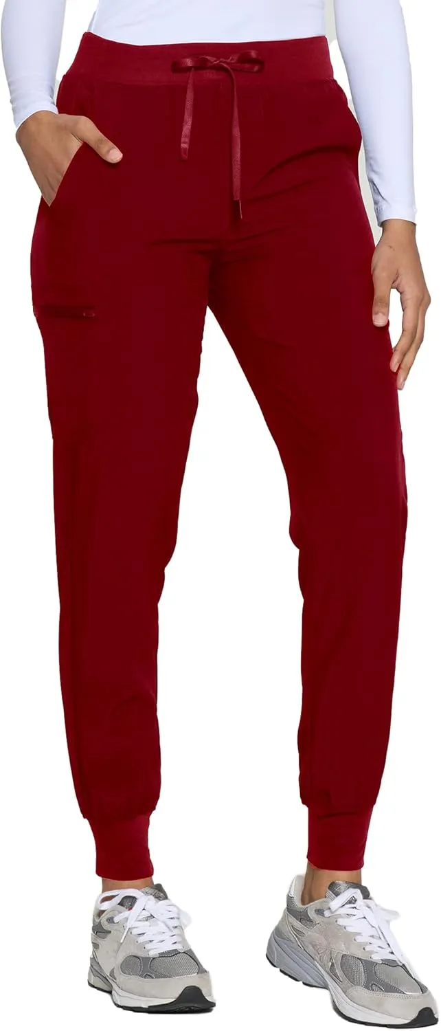 COZYFIT Womens Scrub Pants - Soft Stretch Yoga Style with 5 Pockets, Slim Fit Jogger Scrubs Pants for Women