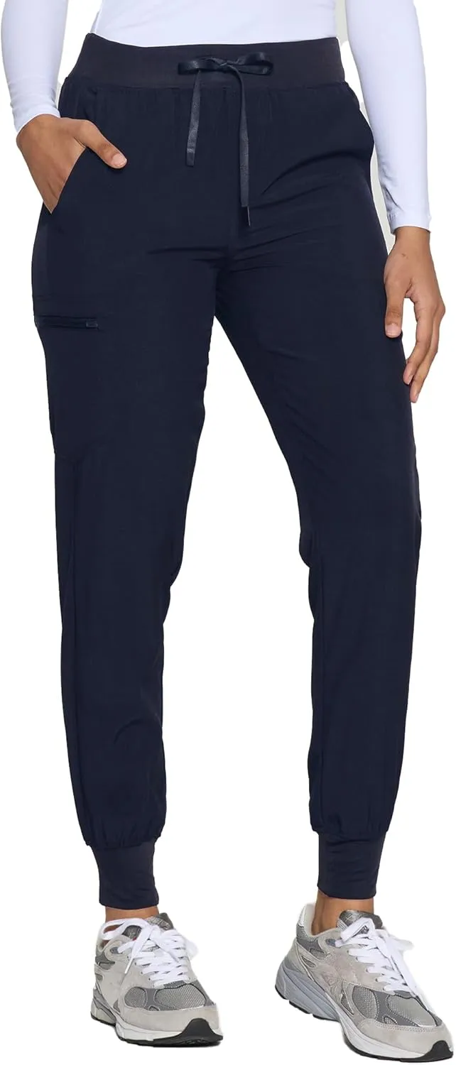 COZYFIT Womens Scrub Pants - Soft Stretch Yoga Style with 5 Pockets, Slim Fit Jogger Scrubs Pants for Women