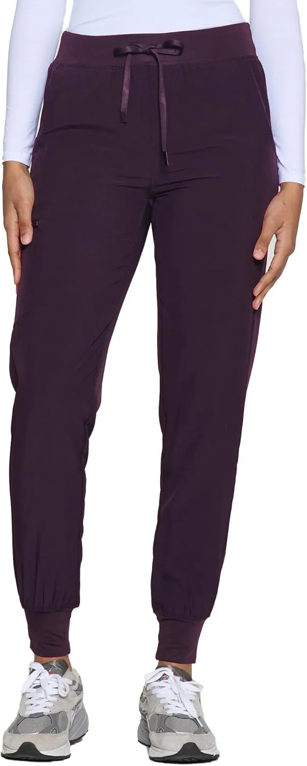 COZYFIT Womens Scrub Pants - Soft Stretch Yoga Style with 5 Pockets, Slim Fit Jogger Scrubs Pants for Women