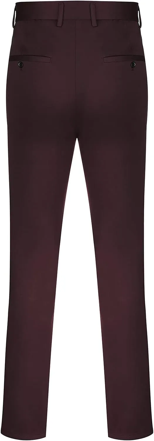 CRNTCEM Mens Straight Chino Pants Slim Fit Work Dress Pants Summer Thin Casual Sports Golf Trousers Soft Business Suit Pants