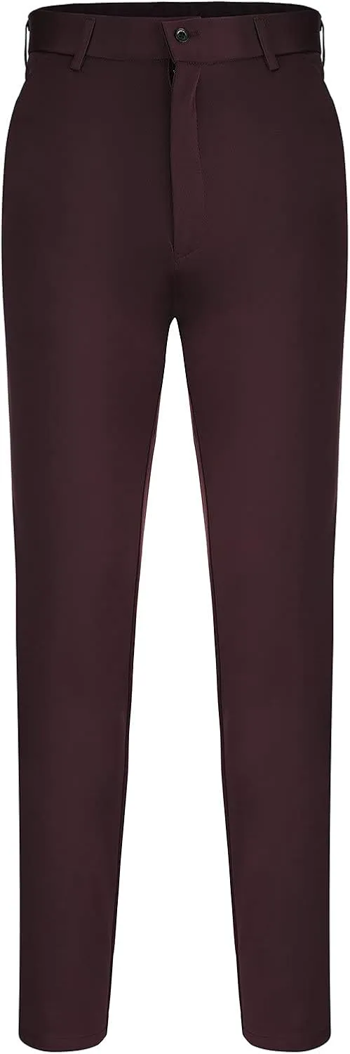 CRNTCEM Mens Straight Chino Pants Slim Fit Work Dress Pants Summer Thin Casual Sports Golf Trousers Soft Business Suit Pants