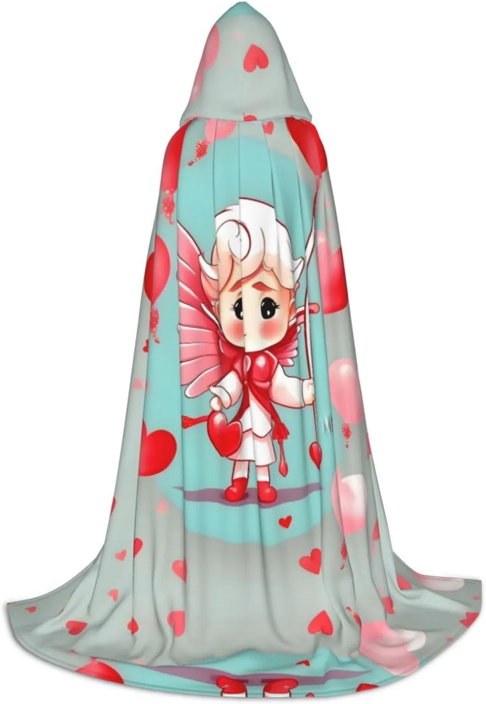 Cute Loving Boy Hood Cloak,Hooded Cape Cloak,Halloween Witch Wizard Raven Vampire Cosplay