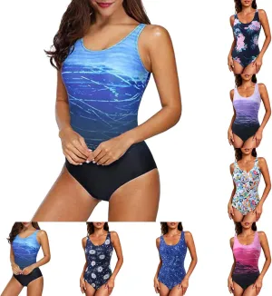 Cute One Piece Swimsuit for Women Ruffle Cutout Bathing Suits Sexy V Neck Lace Up Classic High Waist Swimsuit
