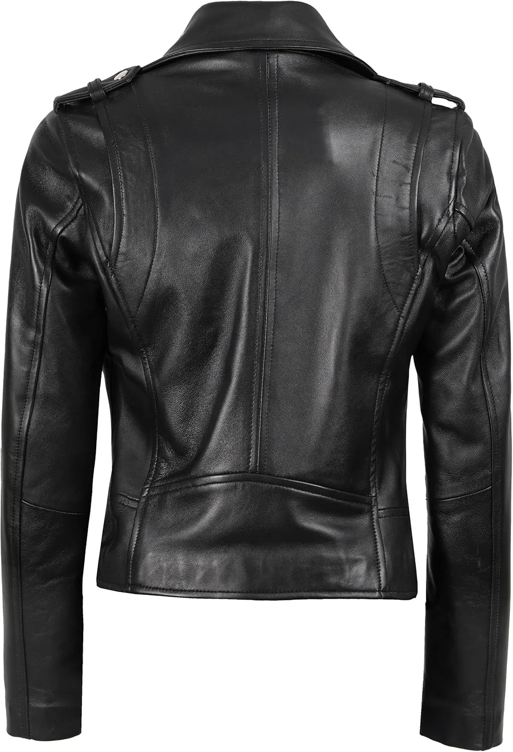 Decrum Leather Jacket Women - Real Lambskin Asymmetrical Style Casual Fashion Leather Jackets For Womens