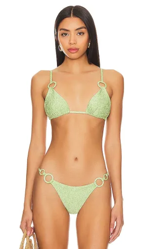 DEVON WINDSOR Amina Bikini Top in Green