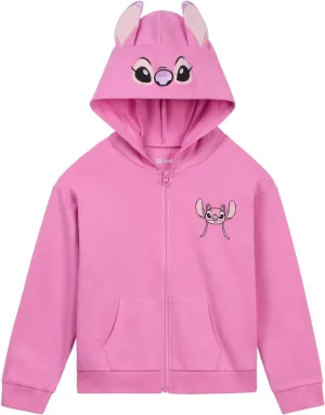 Disney Classics Girls Fleece Zip Up Cosplay Hoodie Toddler to Big Kid Sizes (2T - 14-16)