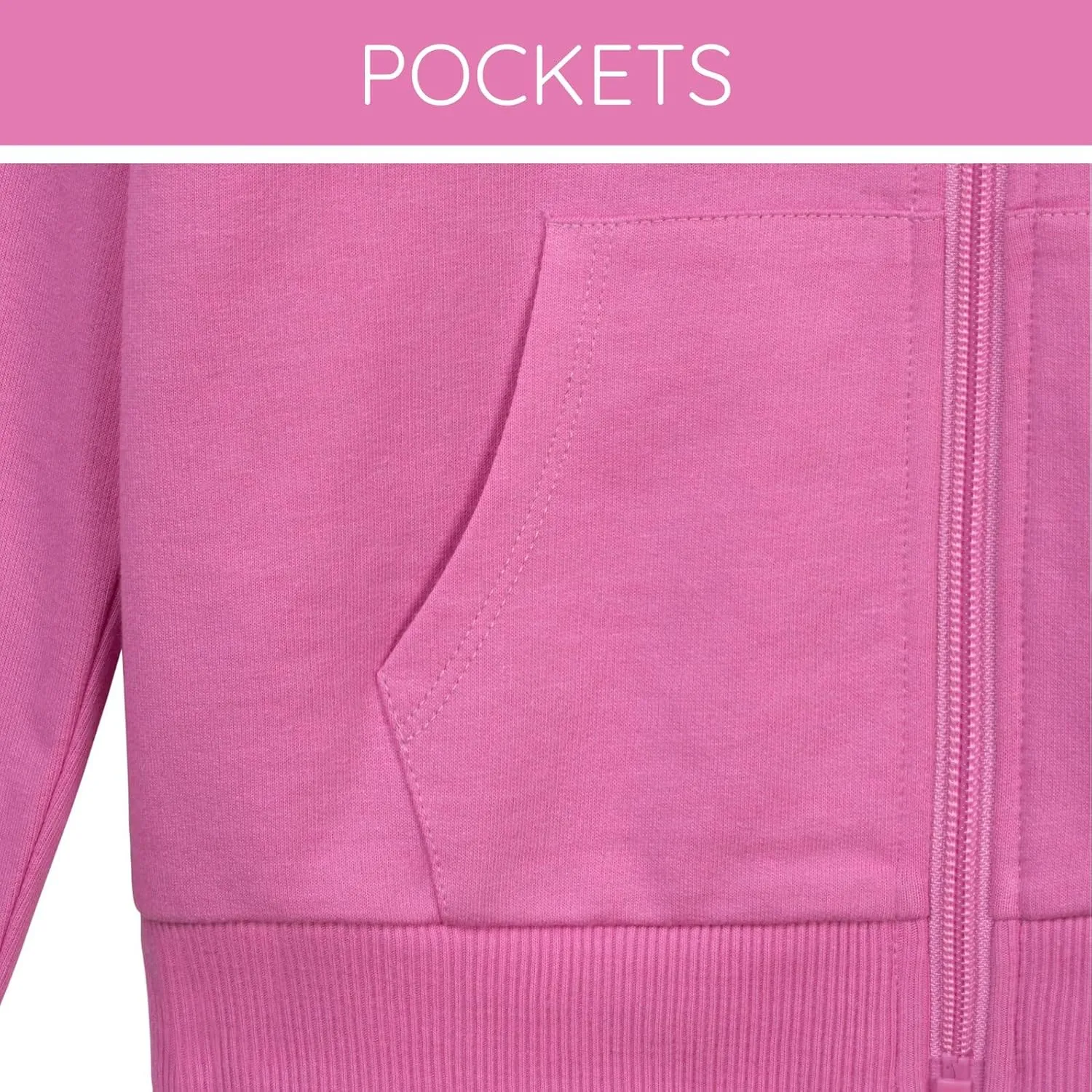 Disney Classics Girls Fleece Zip Up Cosplay Hoodie Toddler to Big Kid Sizes (2T - 14-16)