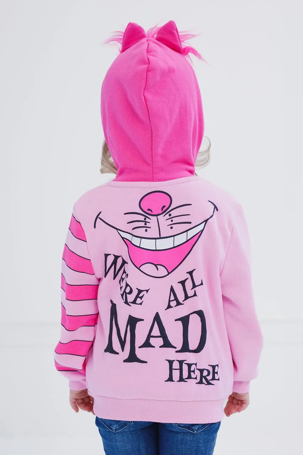 Disney Girl's Fleece Zip Up Hoodie Toddler to Big Kid